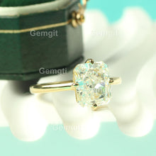 Load image into Gallery viewer, 4CT Solitaire Radiant Cut Engagement Ring for Women|Gold Color
