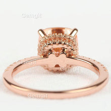 Load image into Gallery viewer, 4CT Solitaire Morganite Ring in 18K Rose Gold