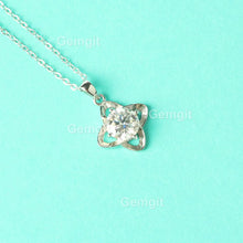 Load image into Gallery viewer, 1CT 2CT Moissanite Four Leaf Clover Necklace in 925 Sterling Silver for Women