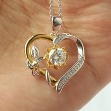 Load image into Gallery viewer, 1CT Moissanite Heart Flower Necklace in 925 Sterling Silver