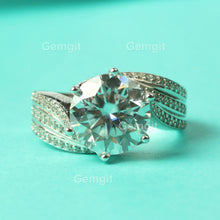 Load image into Gallery viewer, 3CT 5CT Women Exaggerated Bypass Moissanite Wide Ring