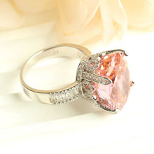 Load image into Gallery viewer, Vintage 18CT Oval Morganite Crushed Ice Ring for Women|13*18mm