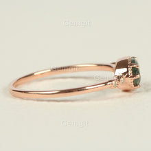 Load image into Gallery viewer, Female Rose Gold Oval Moss Agate Ring